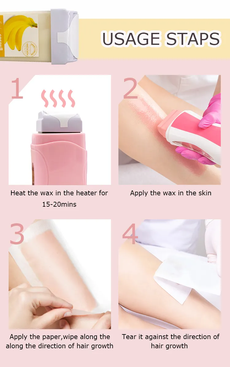 100ml Cartridge Honey Soft Hair Removal Depilatory Wax for Women and Men at Home Roller Green Tea Body Waxing