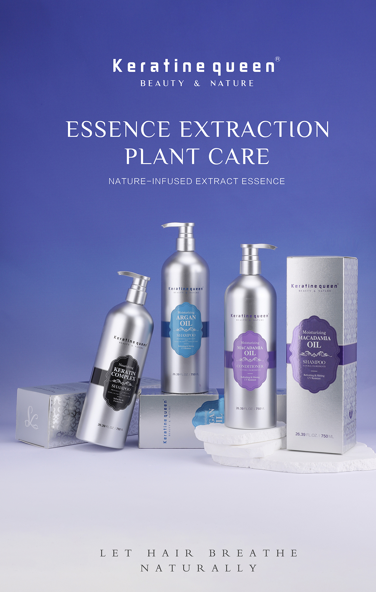 Professional Salon Hair Shampoo Keratin Complex Shampoo Keratin Smoothing Hair Shampoo for Curly Hair