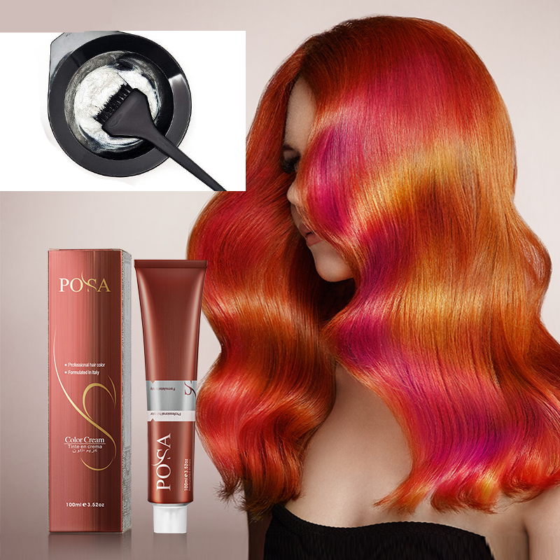 POSA Wholesale Salon Permanent Hair Colour Italian Hair Dye Cream With All Natural Formula