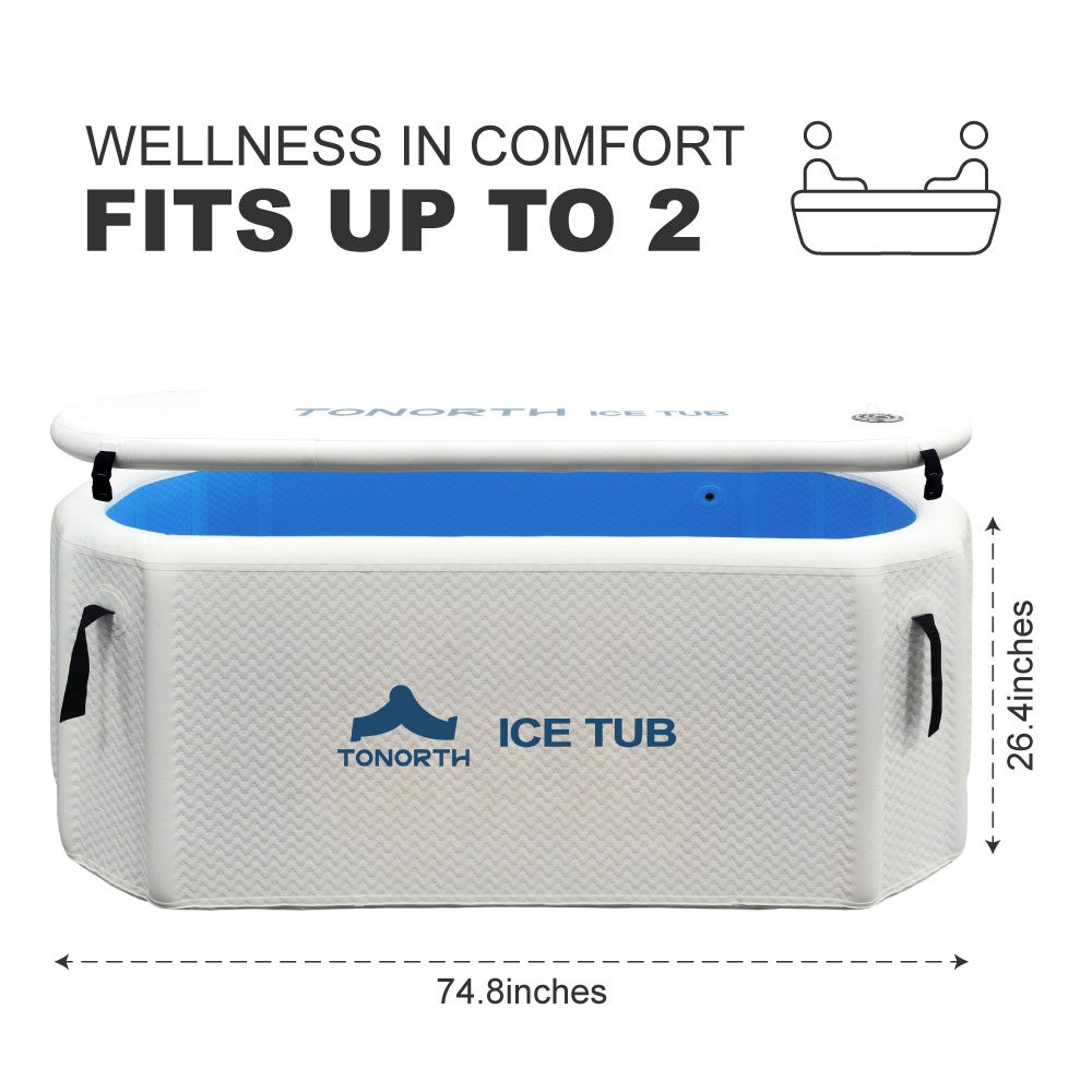 2-Year Warranty Portable Foldable Inflatable Ice Bath, Cold Plunge Tub For Fitness Recovery