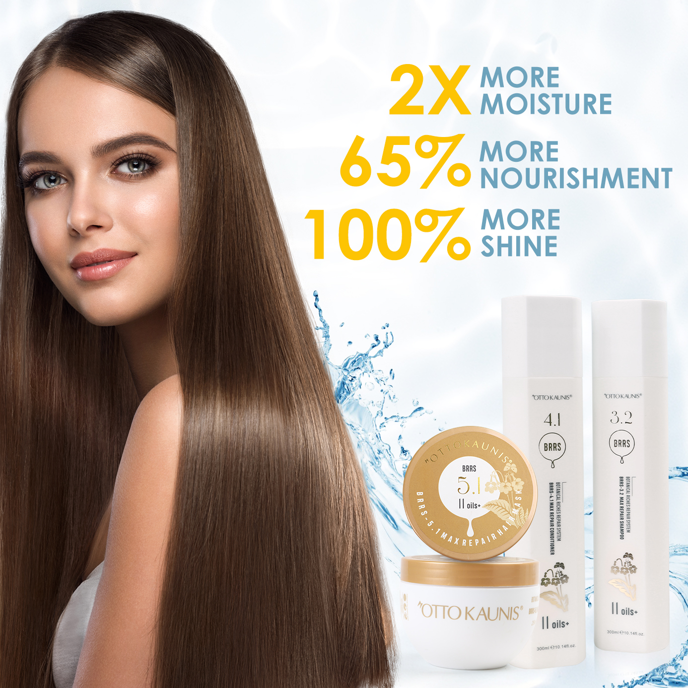 Custom Private Label Silky Hair Care Products High Bubble Intensive Repair Hair Extension Oil Control Shampoo Conditioner Kit