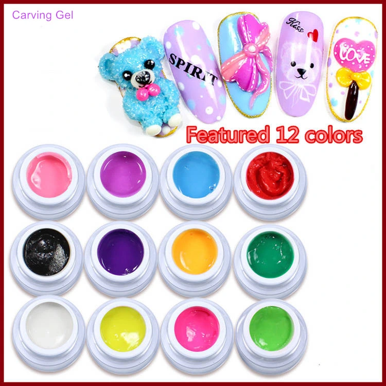 Acrylic 3D Nail Art Painting/Drawing Gel Product Kit for Nail Beauty Salon