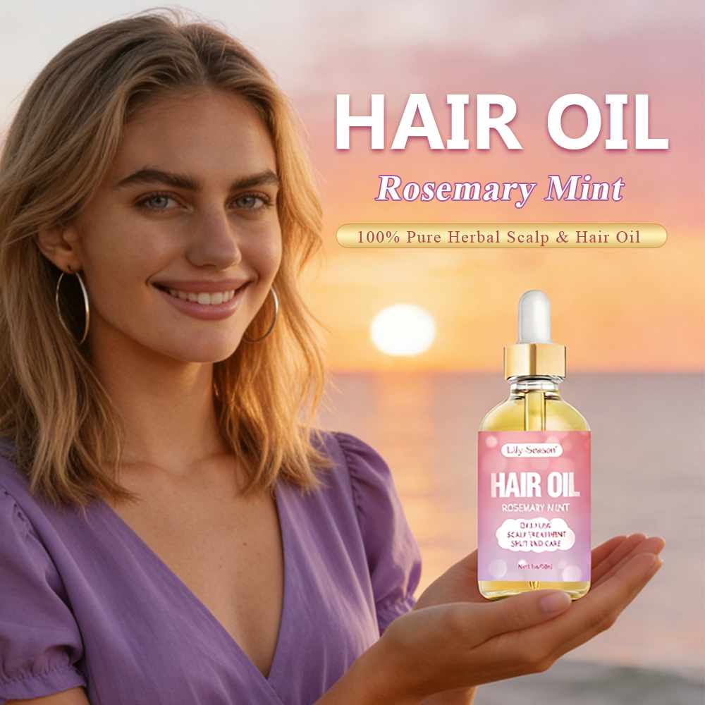 Hair Care Scalp &amp; Root Repair Split Ends Reduce Frizz Nourishing Rejuvenating 30ml Dropper Natural Herbal Rosemary Essential Oil
