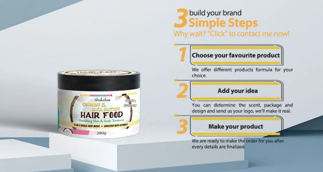 Professional Hair Care Product Sulfate Free Caster Oil Hair Food with Private Label