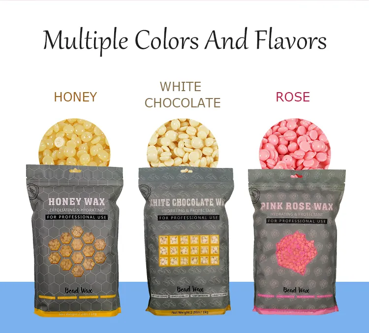 New Formula 1kg Hard Wax Beans Hair Removal Rose Lavender Honey Waxing Beads for Depilatory Salon Personal Use