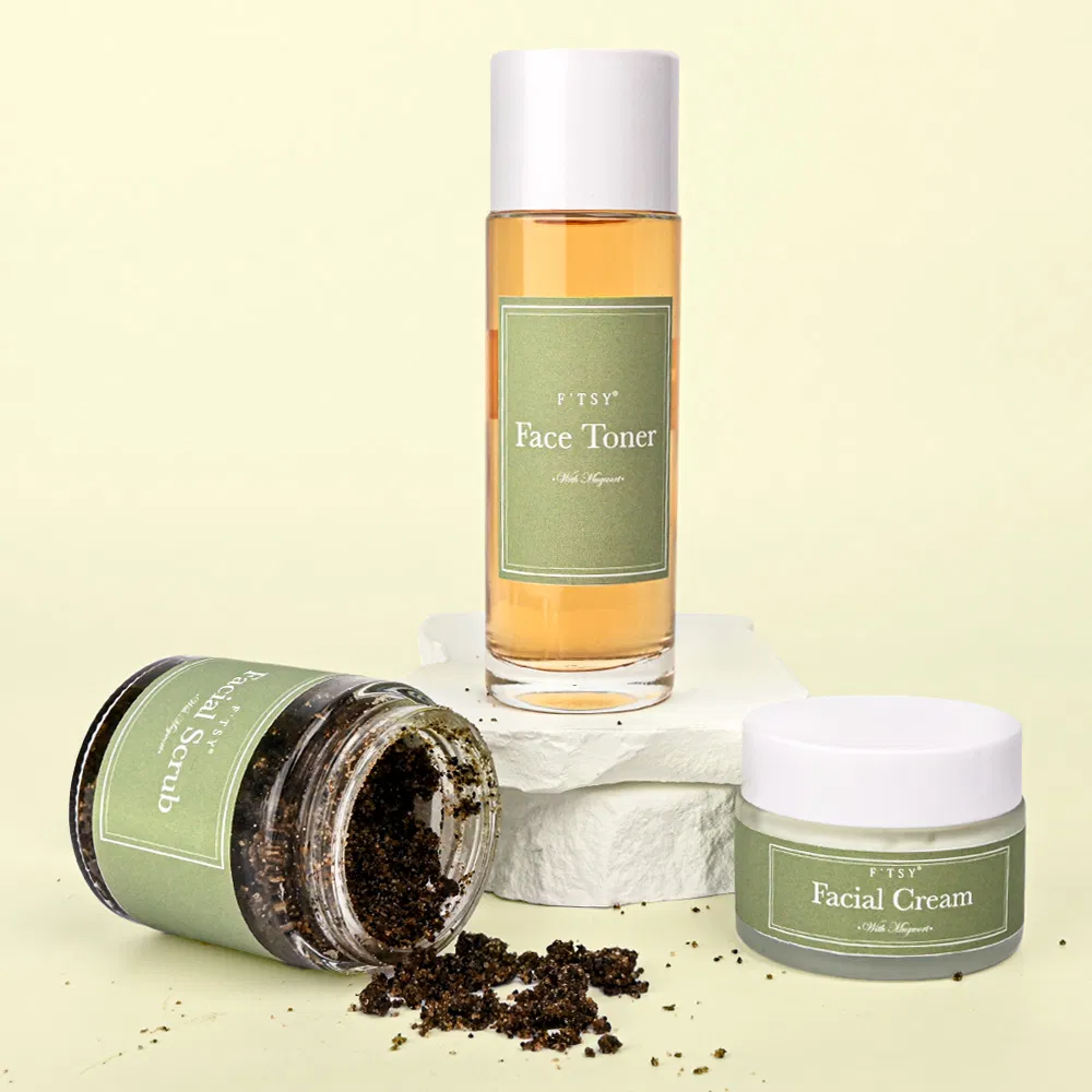 Vegan Mugwort Skincare Product with Tone Cream Scrub