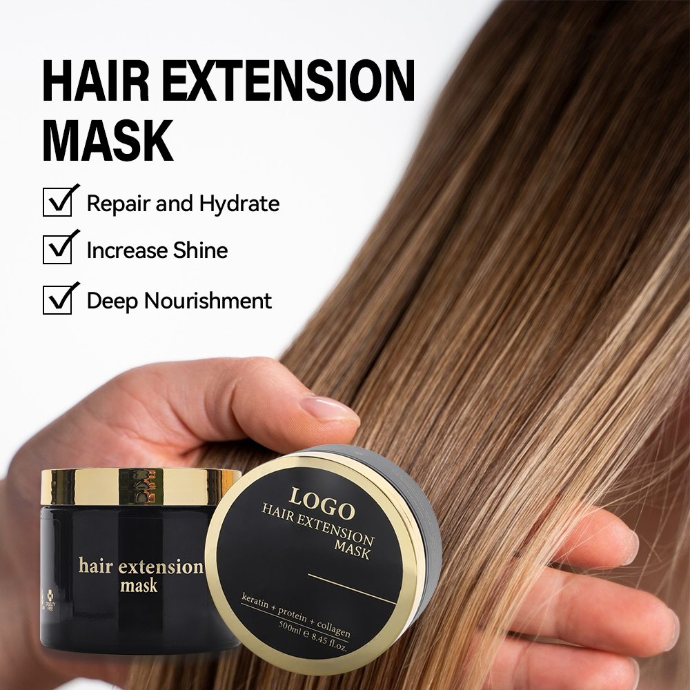 Manufacturer OEM Scent Hydrate Smooth Shiny Hair Care Products Keratin Hair Extension Mask Shampoo and Conditioner Kit for Salon