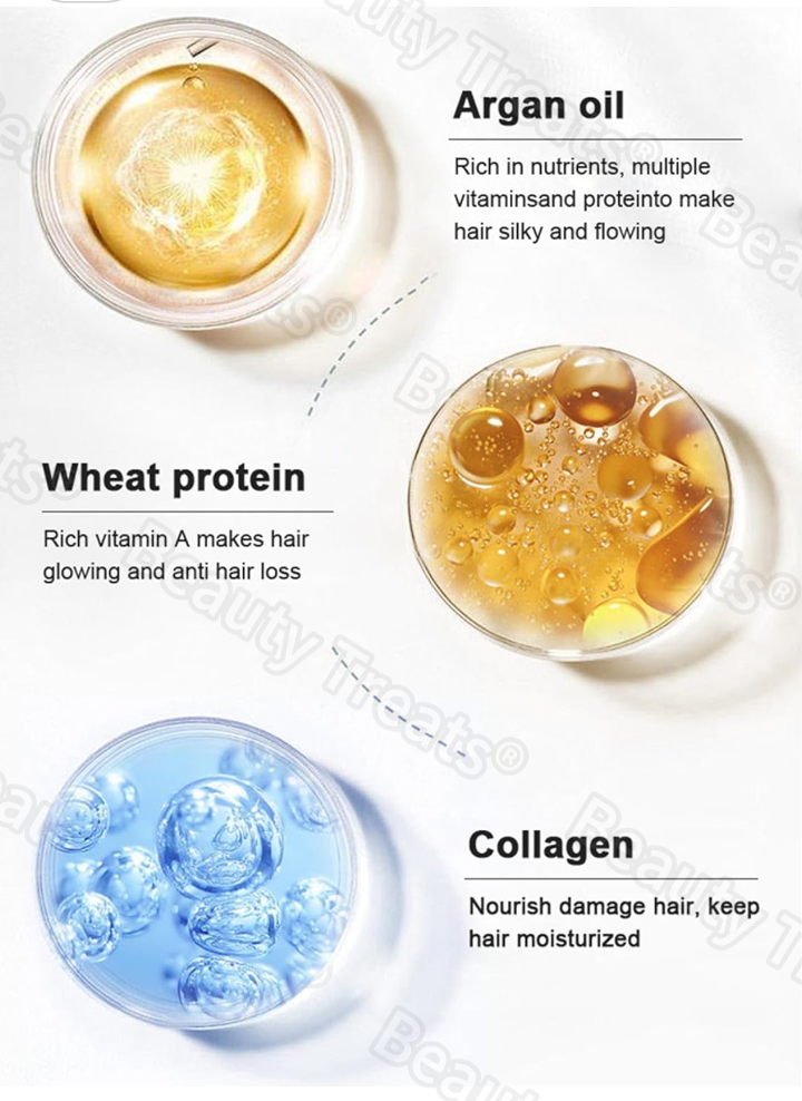 Sunfans Powerful Organic Hair Care Cream Coconut Oil Dogwood Seed Oil Herbal Trehalose Nourishing Amino Acid Hair-Repairing