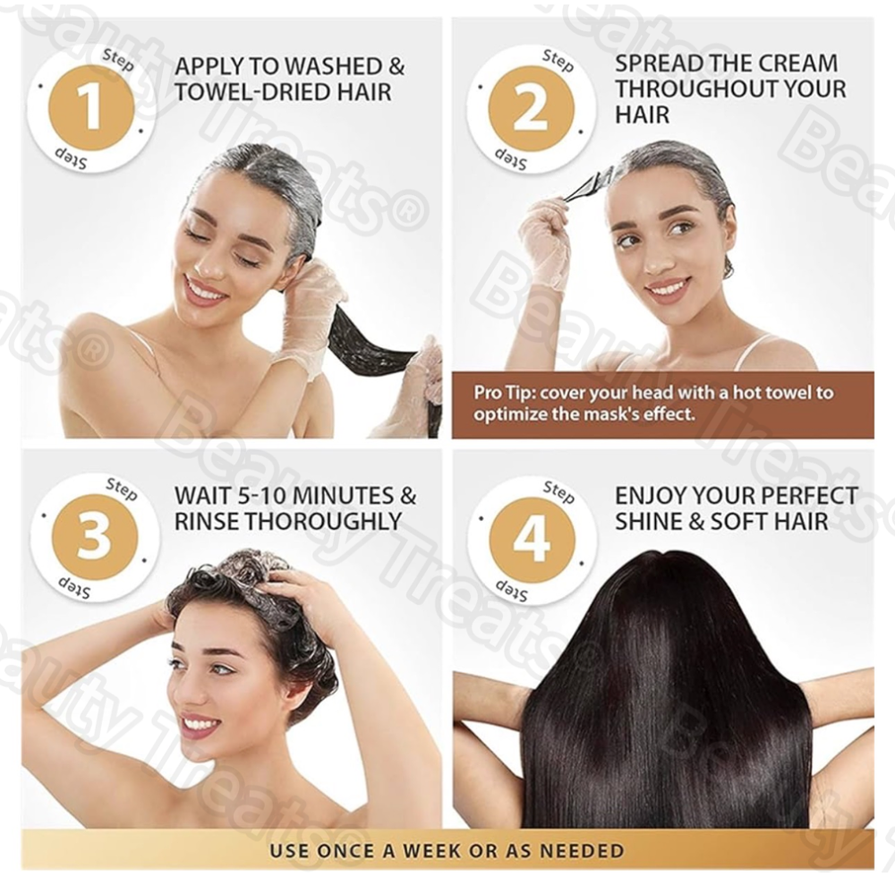 Sunfans Powerful Organic Hair Care Cream Coconut Oil Dogwood Seed Oil Herbal Trehalose Nourishing Amino Acid Hair-Repairing