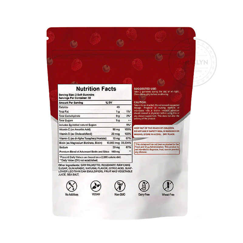 Hair Growth Gummies With Biotin Vitamin C E Supports Healthy Hair Skin &amp; Nail Care Hair Gummies Biotin Gummies