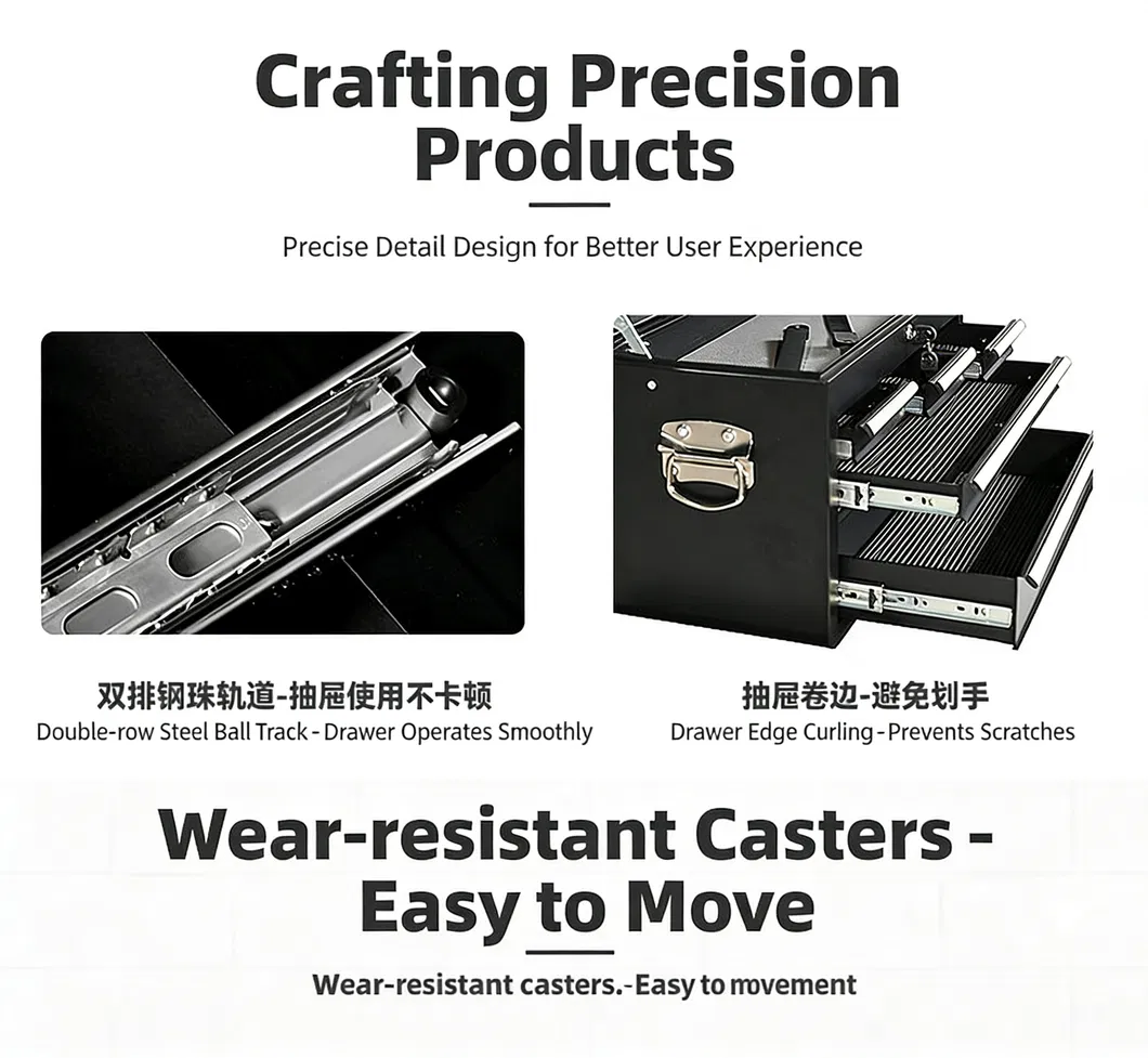 Professional Rolling Barber Station with Lockable Casters