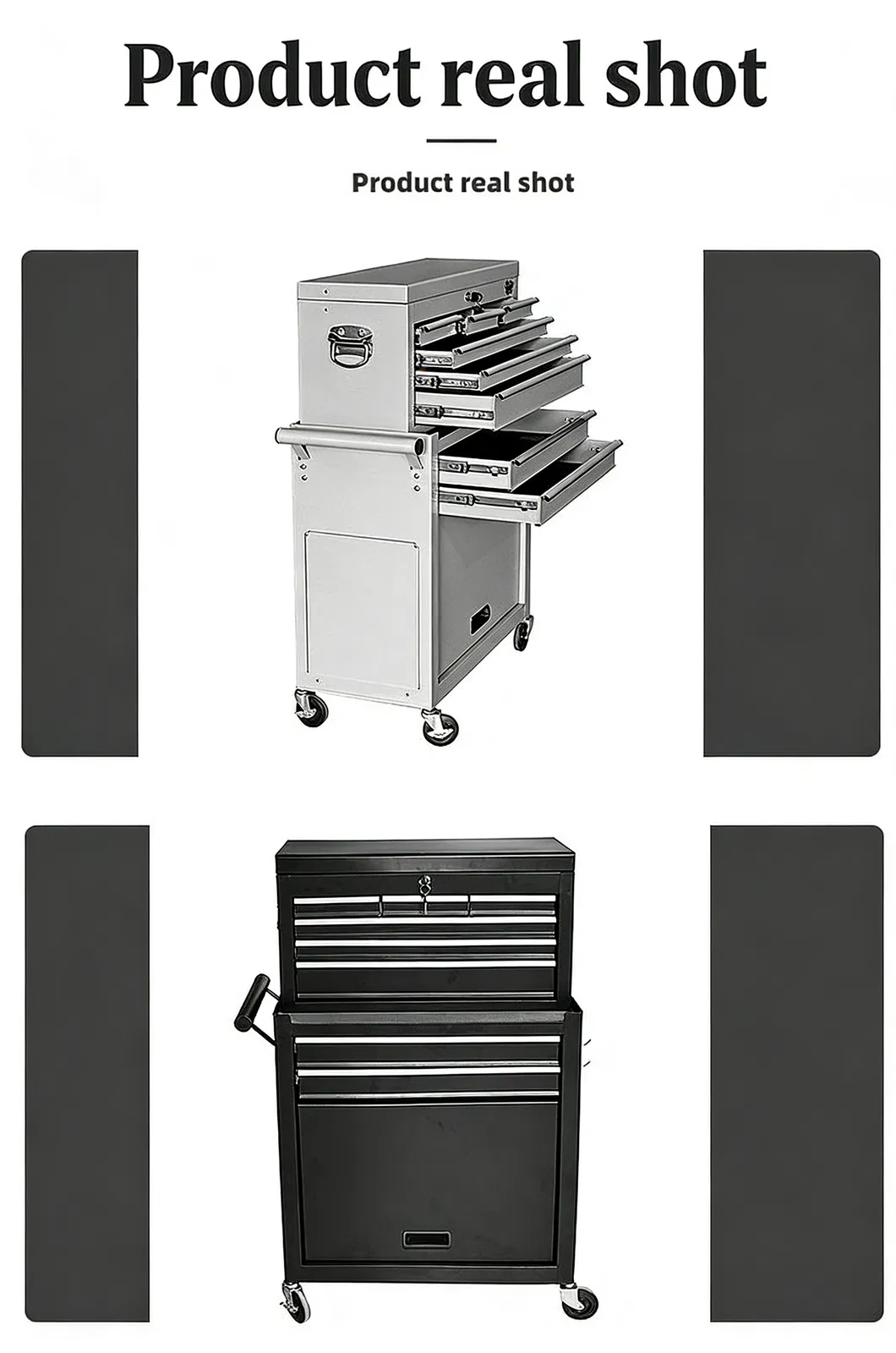 Professional Rolling Barber Station with Lockable Casters