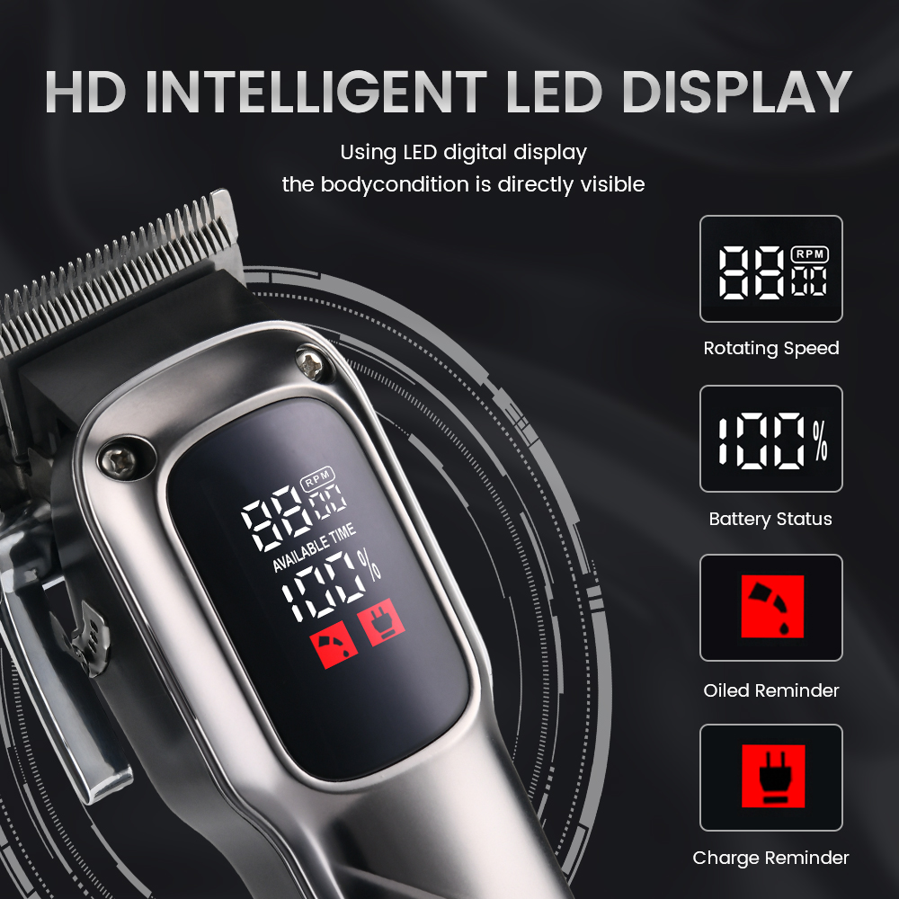 Wholesale Men Barber Hair Clipper Set Chargeable Electric Hair Trimmer Cordless Hair Clipper Professional Hair Cut Machine