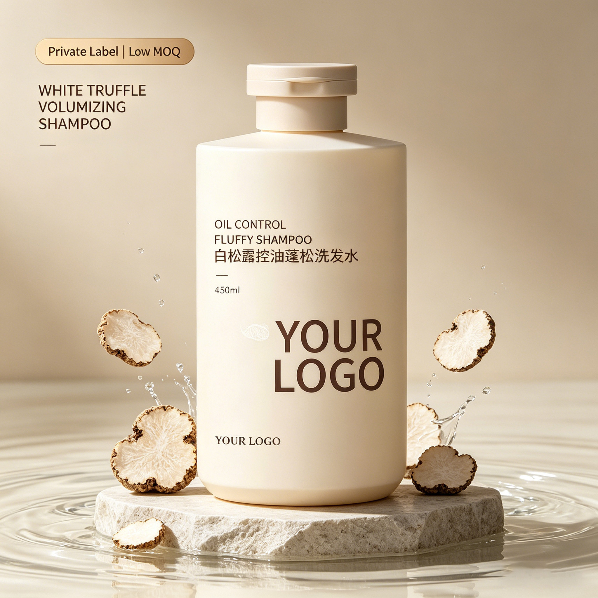 White Truffle Oil Control Volumizing Shampoo OEM Private Label Low MOQ Custom Salon Hair Care