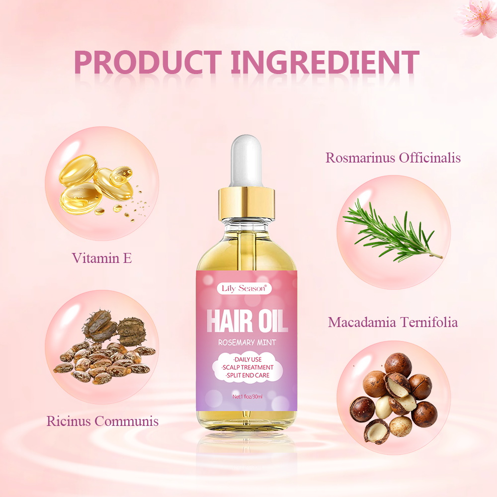 Hair Care Scalp &amp; Root Repair Split Ends Reduce Frizz Nourishing Rejuvenating 30ml Dropper Natural Herbal Rosemary Essential Oil