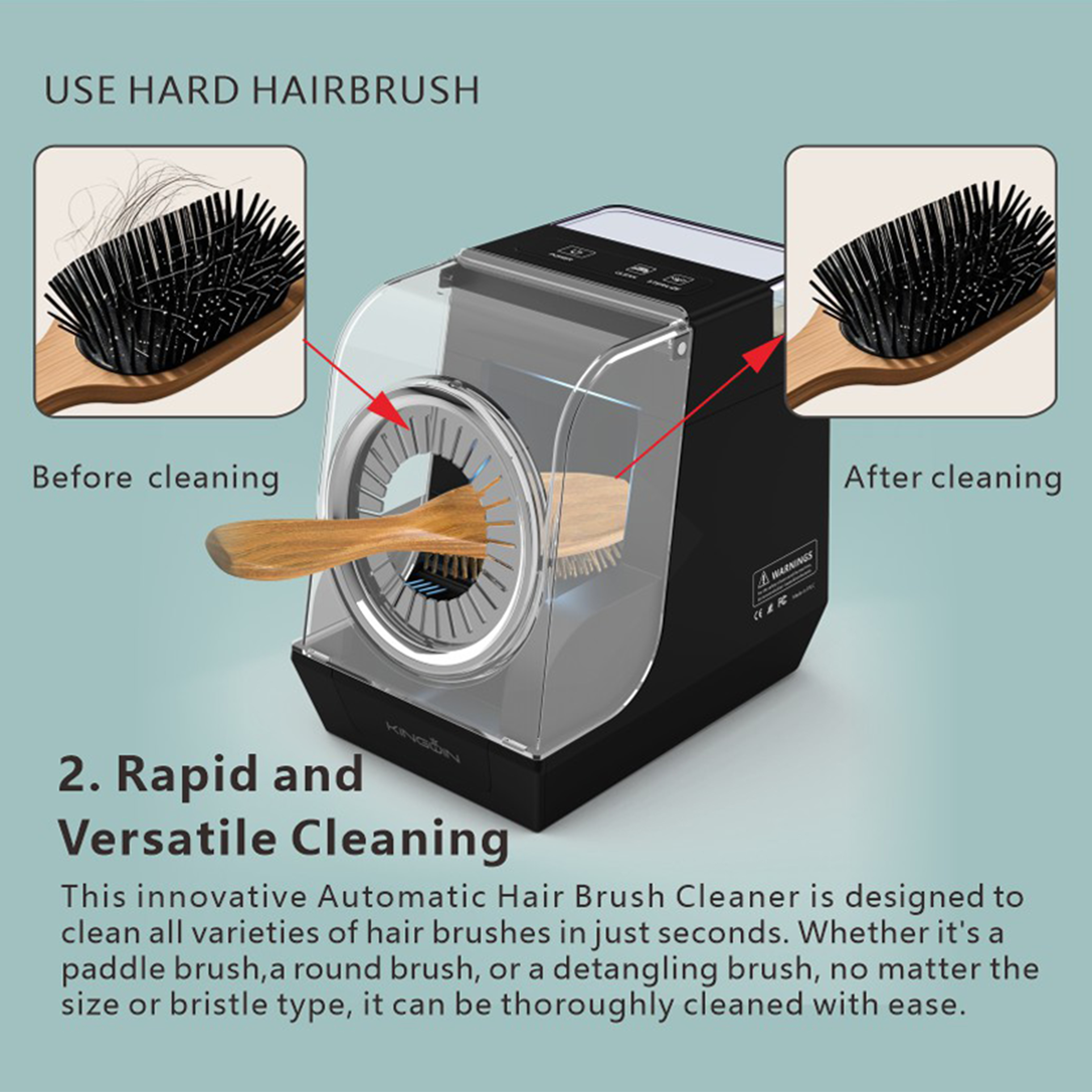 Automatic Hair Brush Cleaner Display 3