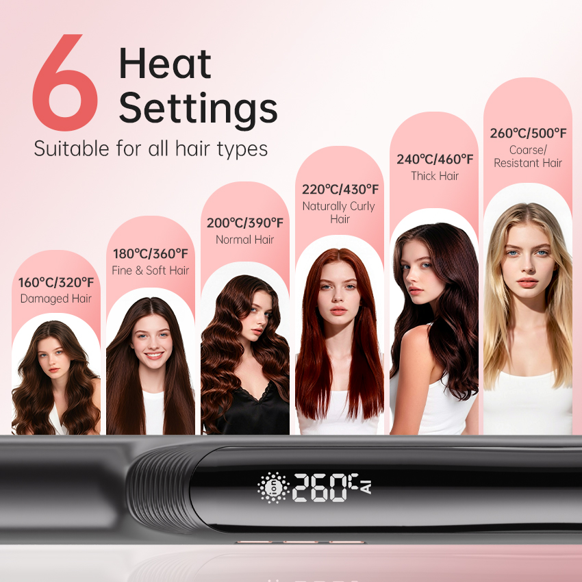Hair Flat Iron 260C Hair Straightener Keratin Treatment For Frizzy Hair Recovers The Damaged Hair Irons