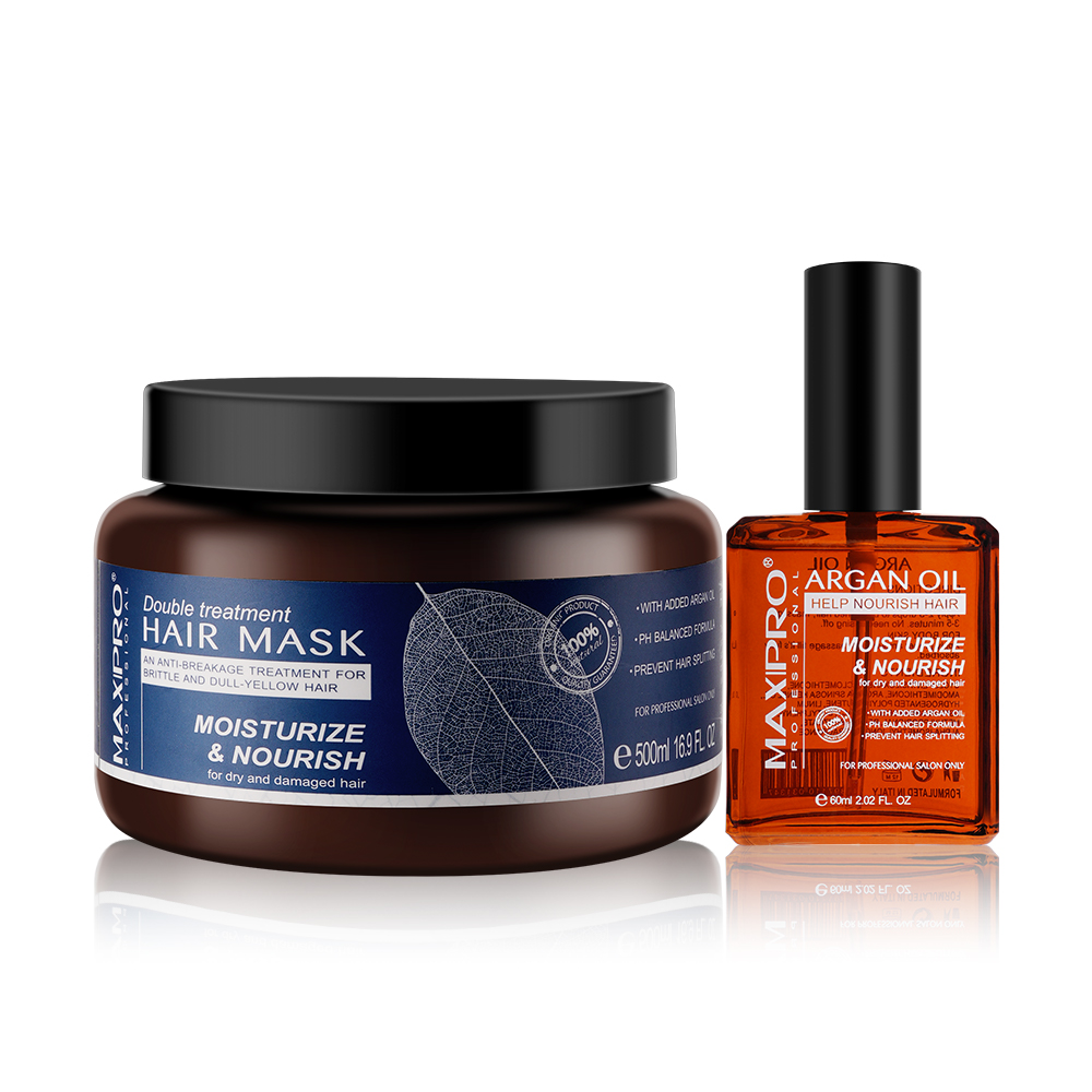 Maxipro Professional Hair Treatment Deep Repairing Collagen Organic Argan Oil Hair Masks for Damaged Hair Salon Use