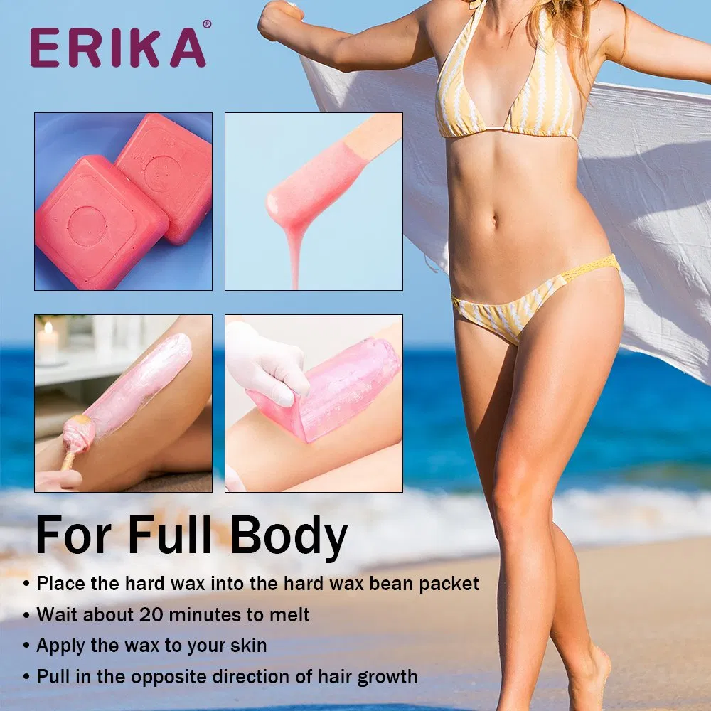 Factory Supply Hot Tablets Painless Hair Removal Blocks for Bikini Line Waxing Non-Strips Depilatory Wax Strawberry 500g