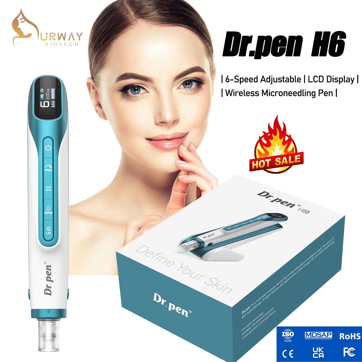 Dr Pen H6 Wireless Microneedling Pen for Professional Skincare