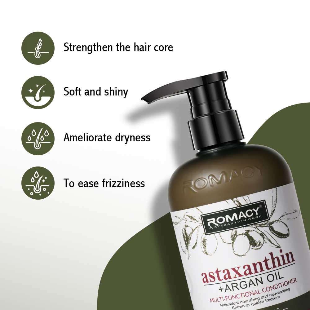 For 500ml Professional Salon Multi-function Astaxanthin Argan Oil Organic Herbal Cream Moisturizing Hair Repair Conditioner
