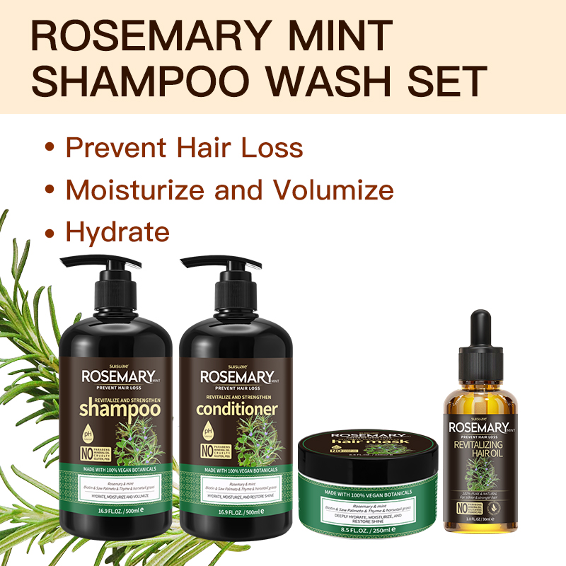 OCCA Factory Oem Natural Organic Custom Vegan Hair Loss Rosemary Mint Tea Tree Oil Hair Growth Shampoo And Conditioner Set