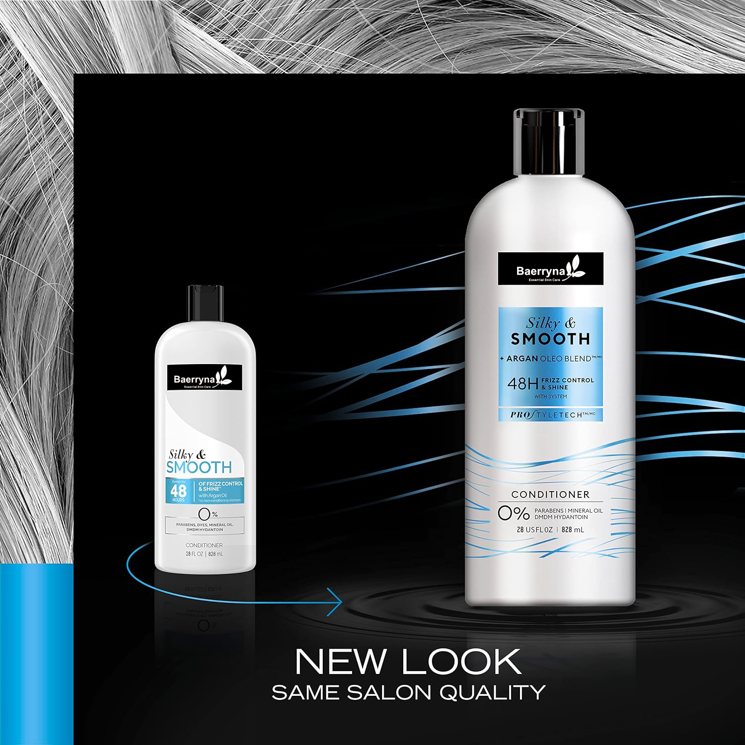 Custom Private Label Luxury Hair Care Set Daily Moisturizing Nourishing Smoothing Shampoo Conditioner Infused Argan Oil Hair