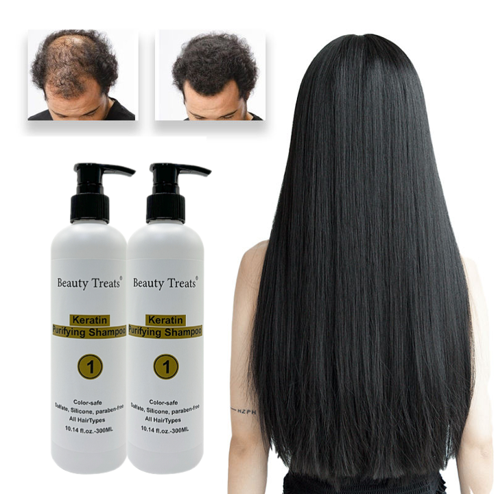 Organic Keratin Argan Oil Anti-Dandruff Shampoo Oily Salon Use Deep Cleaning Smoothing Color-Protection Vegan Silicone-Free