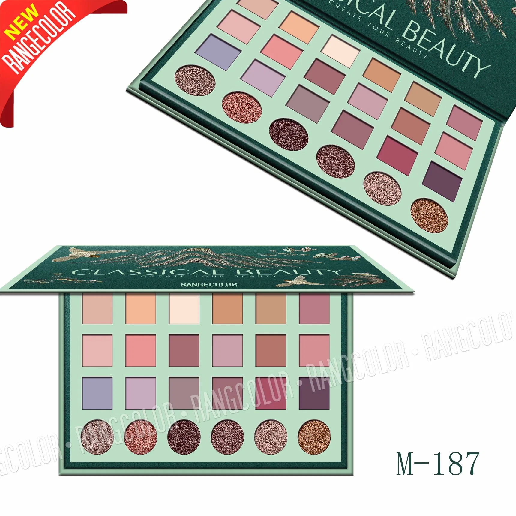 Professiona 24 Color Eyeshdow Palette, High Pigment, Long Lasting Customized Formula, Professional Cosmetic Manufacturer, Private Label