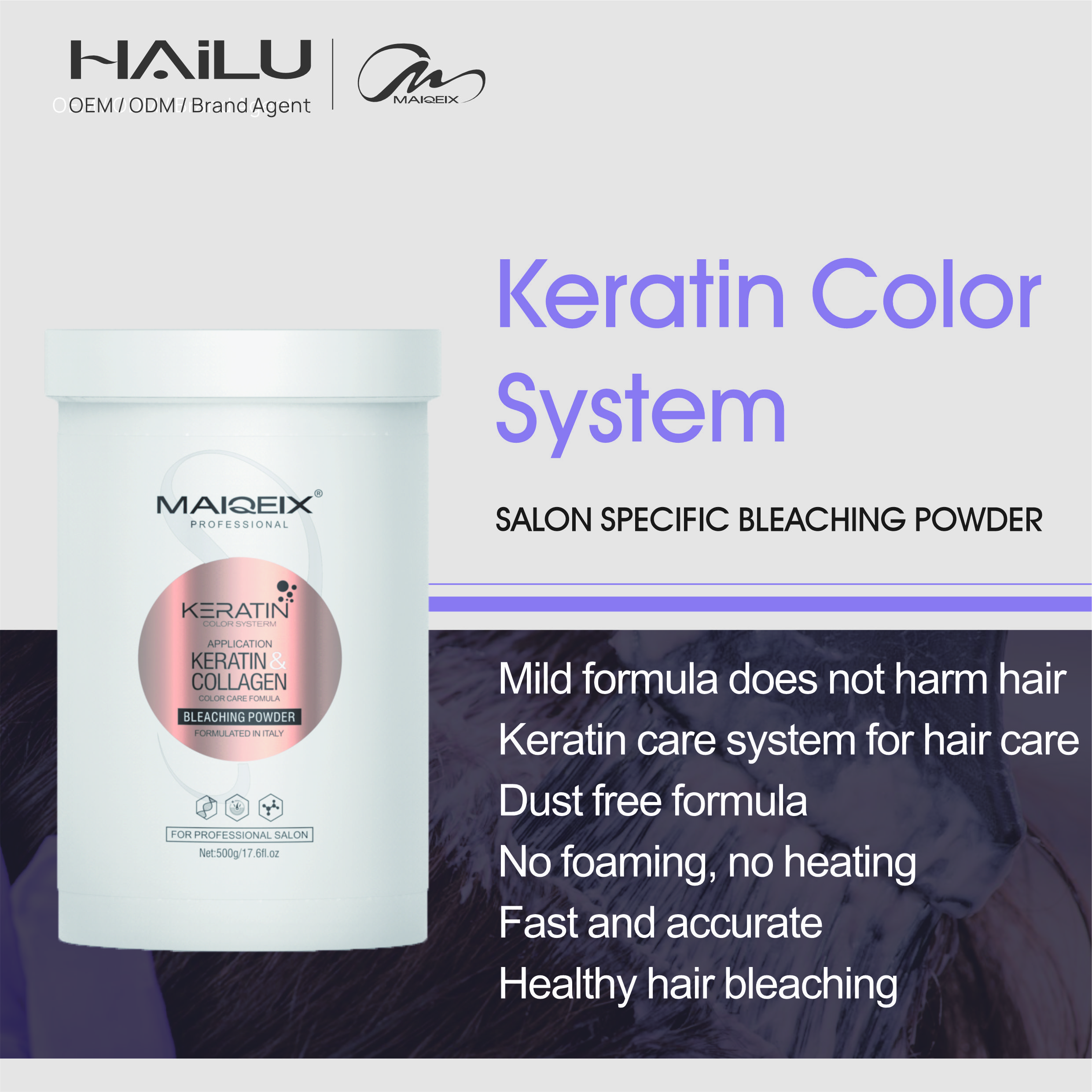 Own Factory Private Label Professional Hair Bleach Salon Profession Hair Bleaching Powder Dust Free Hair Bleach Powder