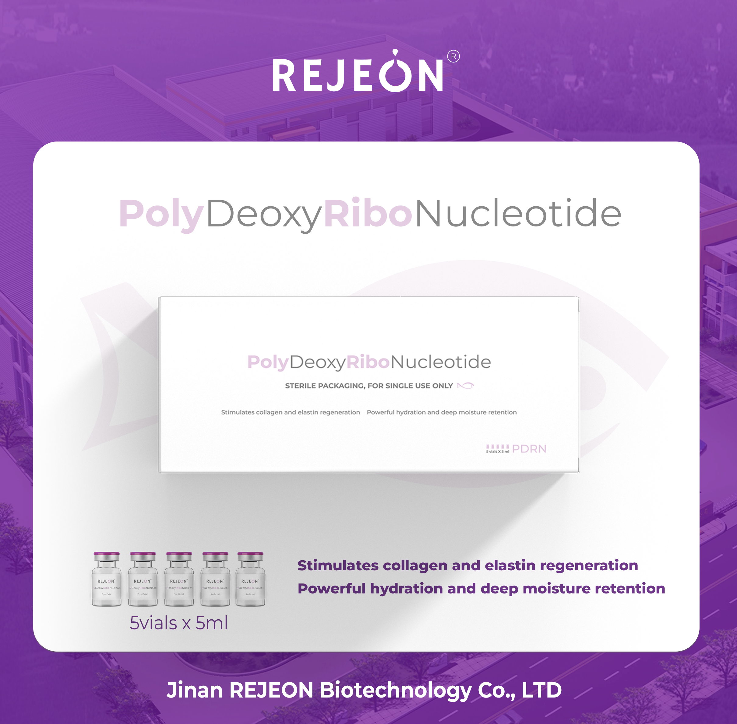 Z Rejeon Korea High Quality PDRN Skin Rejuv Serum Sodium Dna for Liquid Clinic &amp; Home Use OEM