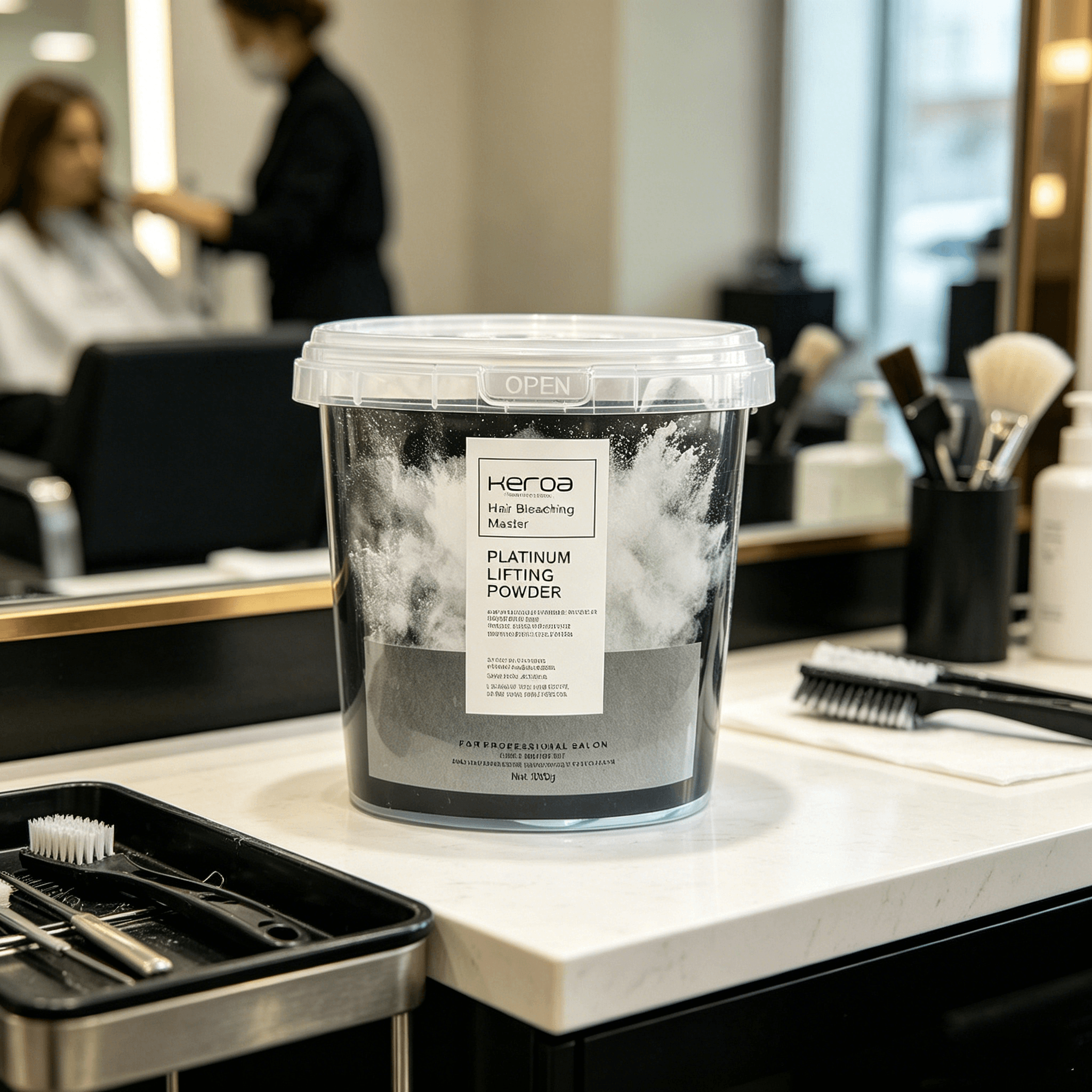 Professional Salon Hair Bleach Powder Keroa Platinum Lifting Powder No Yellow Tone 1kg Bulk