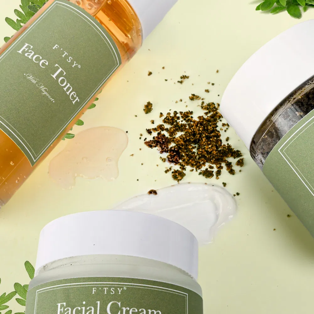 Vegan Mugwort Skincare Product with Tone Cream Scrub