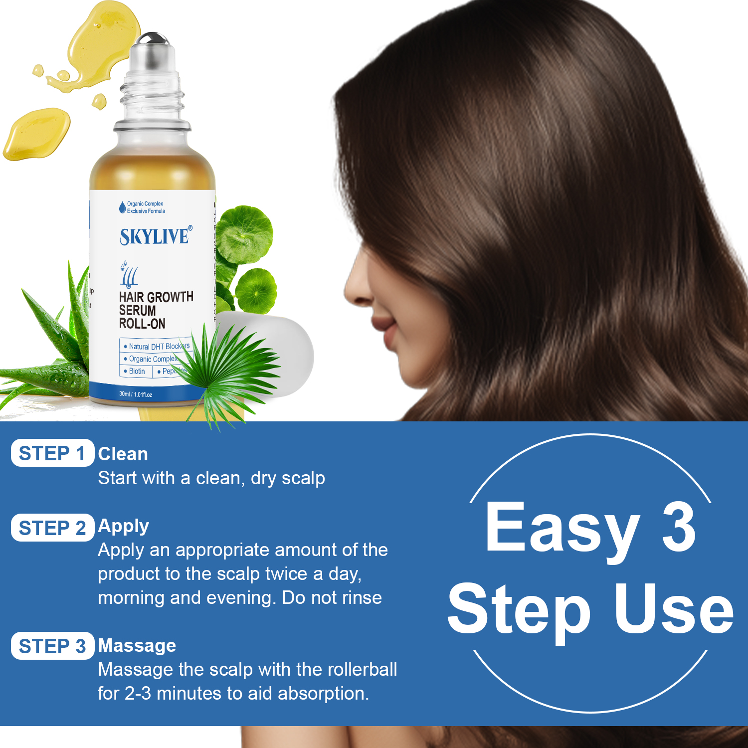 OEM Private Label Hair Nourishing Serum Roll-on for Improving Scalp Nourishing Strengthening Hair Root Hair Care Products