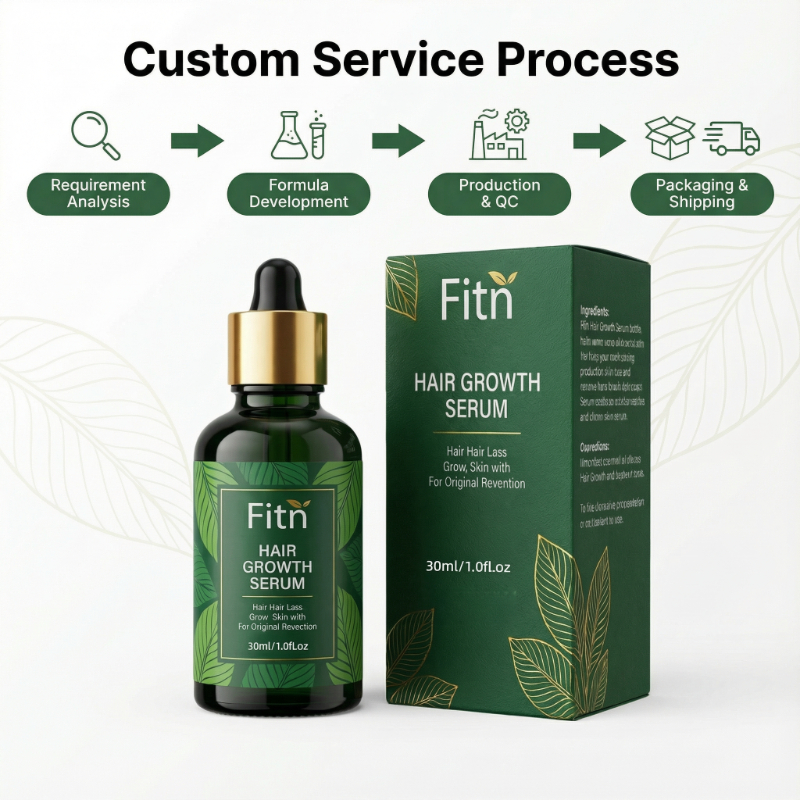 Private Label Hair Growth Oil Natural Organic Scalp Nourishing Fast Hair Regrowth Treatment Root Lifting 2-IN-1 Squalane Unisex