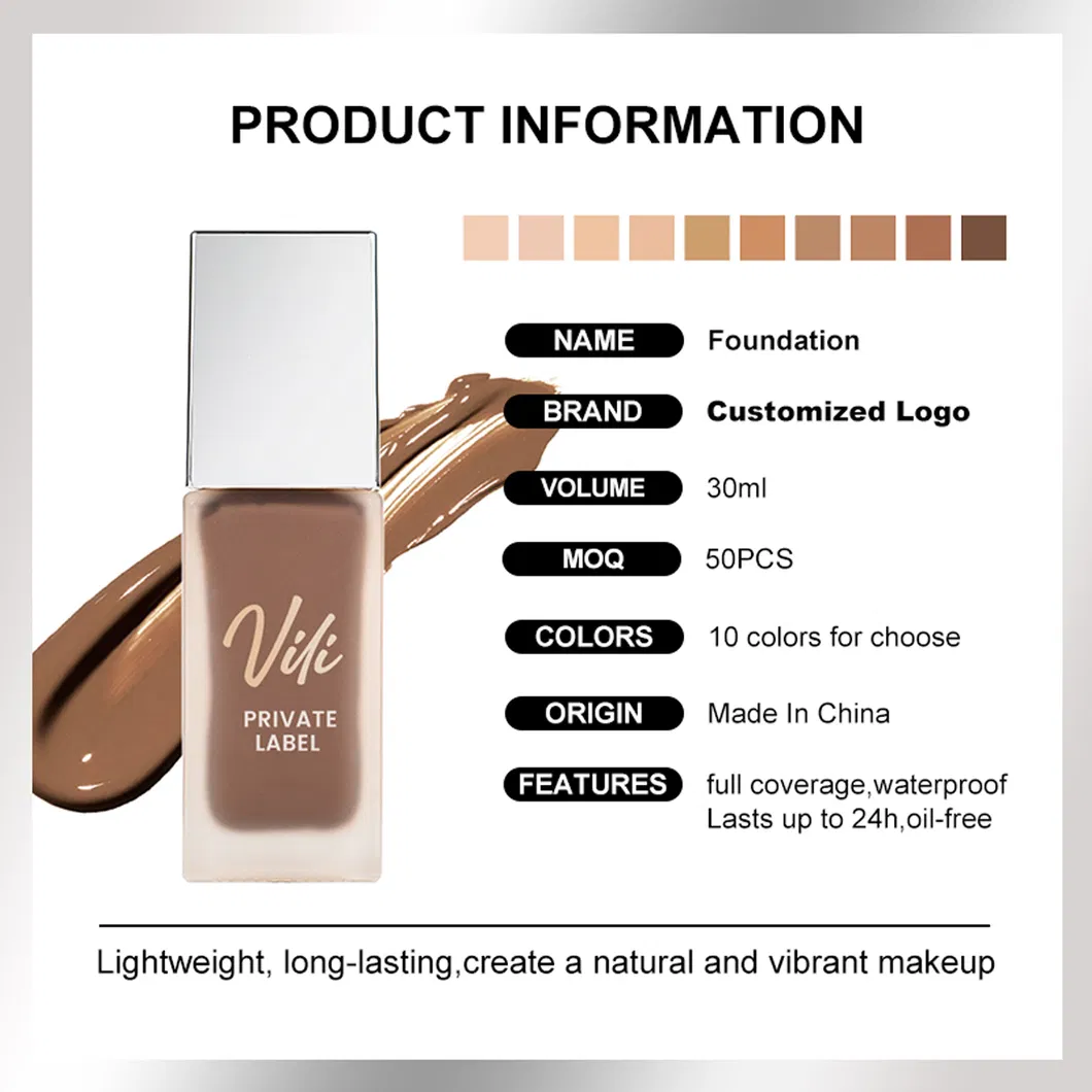 OEM Custom Logo Daily Makeup Foundation Customized Cosmetics