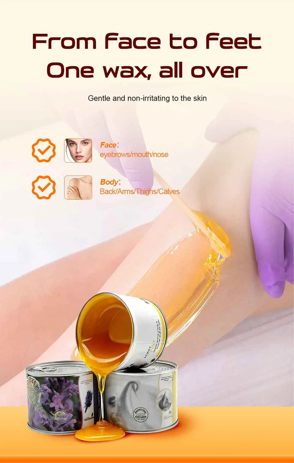 Soft Hair Removal Painless Waxing Kit 400 Grams