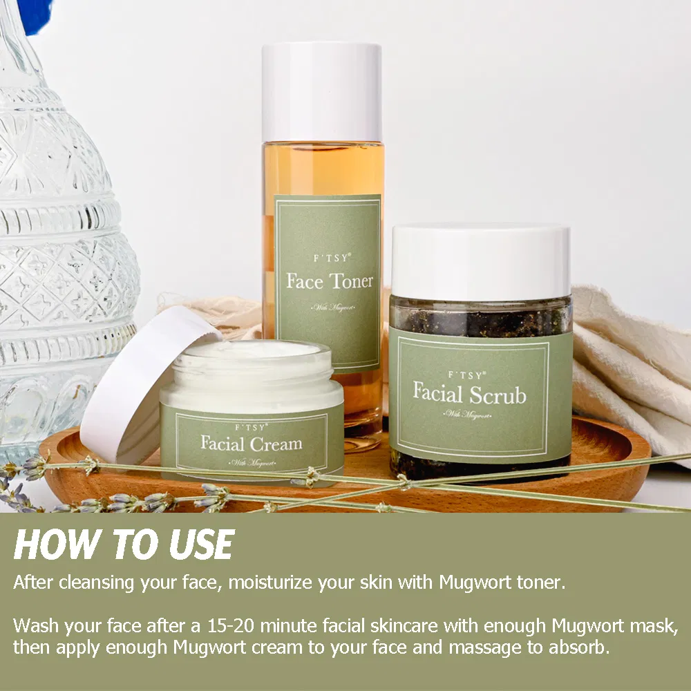 Vegan Mugwort Skincare Product with Tone Cream Scrub