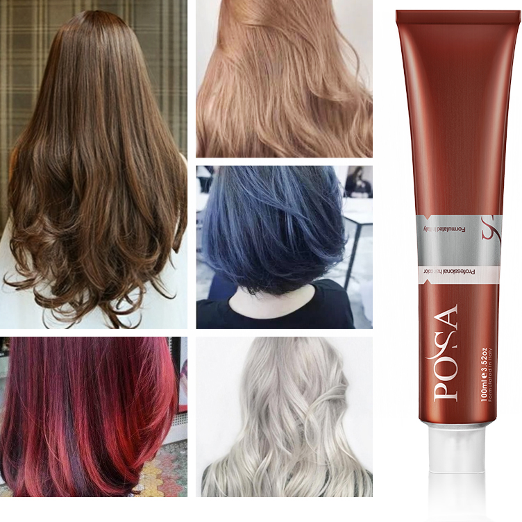 POSA Wholesale Salon Permanent Hair Colour Italian Hair Dye Cream With All Natural Formula
