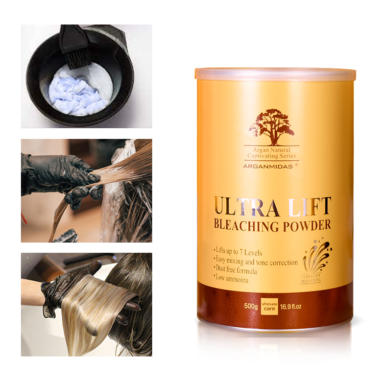 Arganmidas Hair Color Product Multi-functional Professional Salon Hair Bleach Lights Level 9 Hair Color Bleach Powder