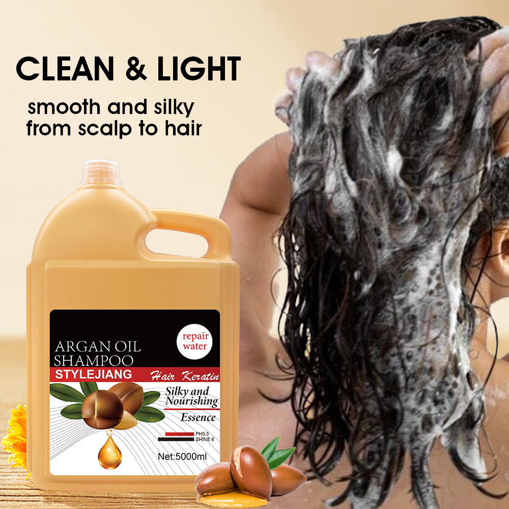 5L Large Capacity Salon Professional Shampoo &amp; Conditioner | Argan Oil Moisturizing Deep Cleansing