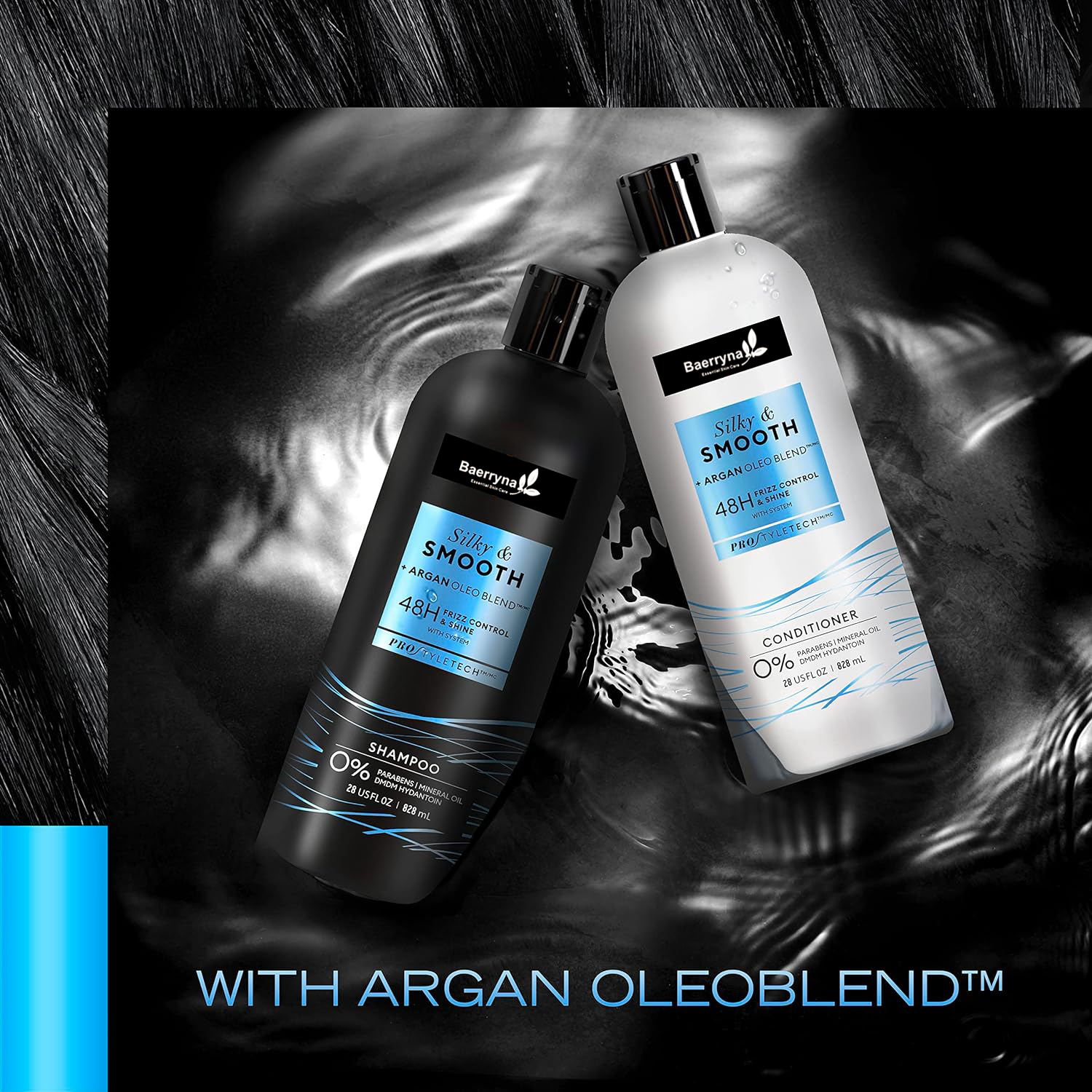 Custom Private Label Luxury Hair Care Set Daily Moisturizing Nourishing Smoothing Shampoo Conditioner Infused Argan Oil Hair