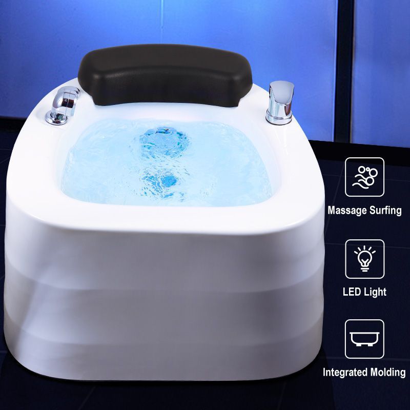 Professional Hydrotherapy Jet Massage Chair with 7-Color LED Pipeless Jet System ABS Material for Salon &amp; Home Spa Use