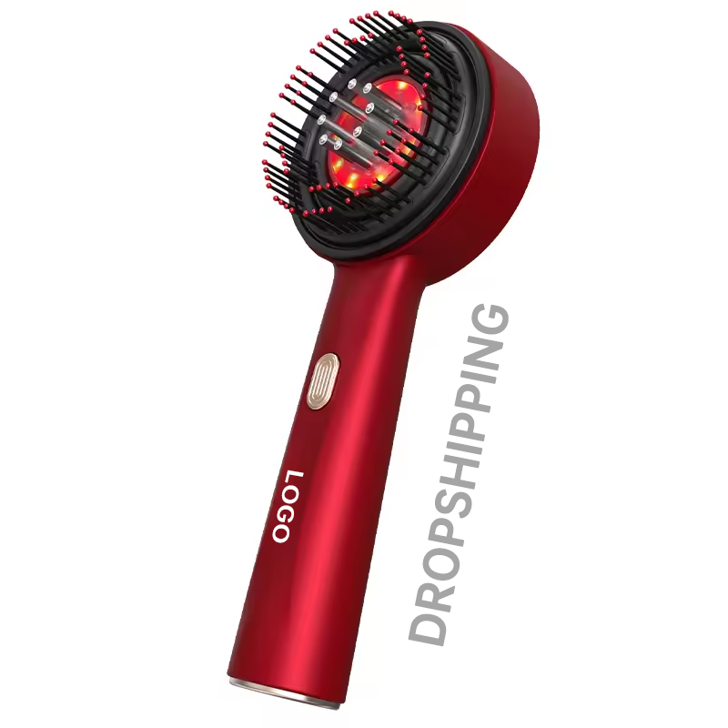 2024 New Hair Growth Applicator Hair Oil Comb Heating Electric Scalp Massage Brush Brush Electric Red Light