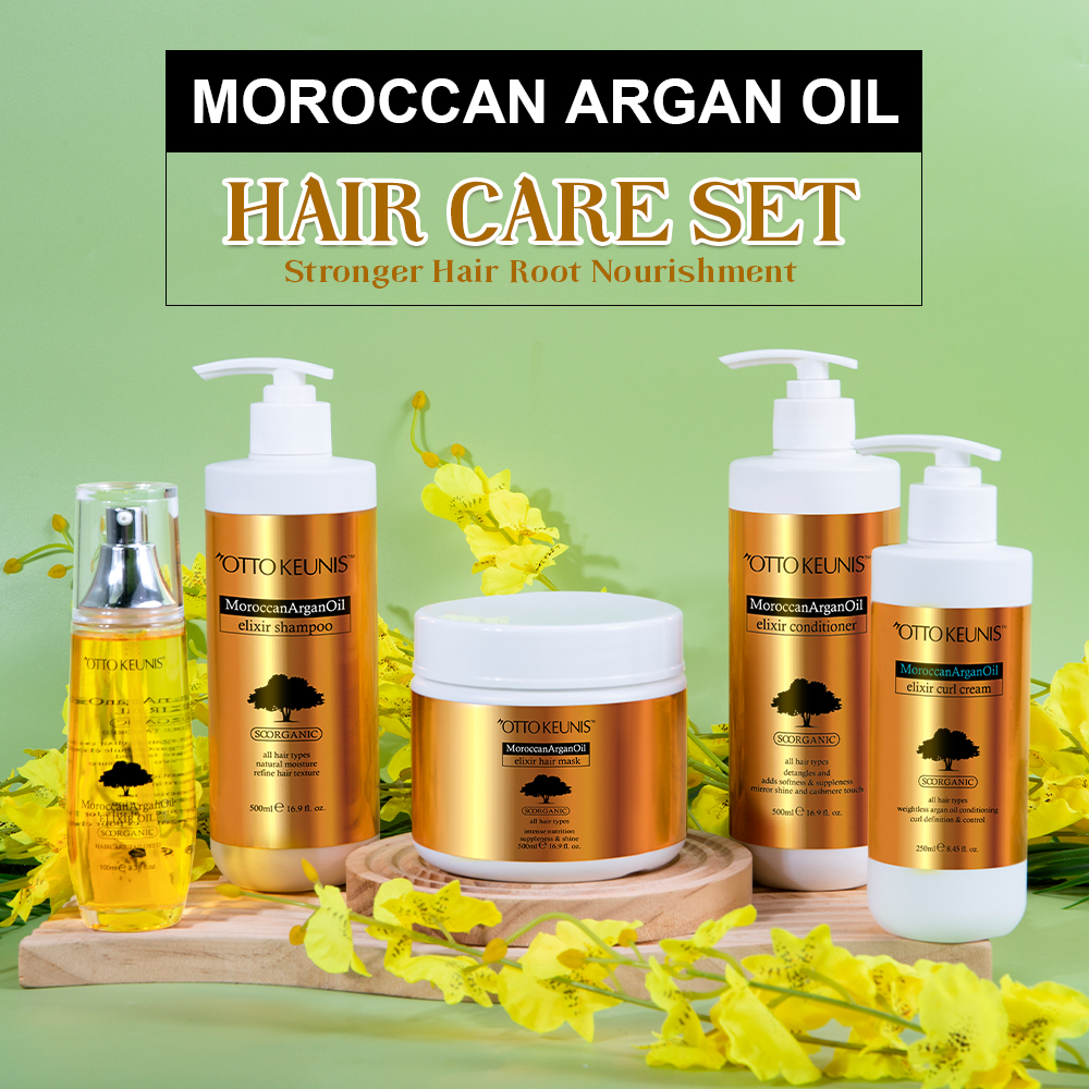 Professional Manufacturer Customization Private Label Salon Use Argan Oil Treatment Hair Care Shampoo Set for All Hair