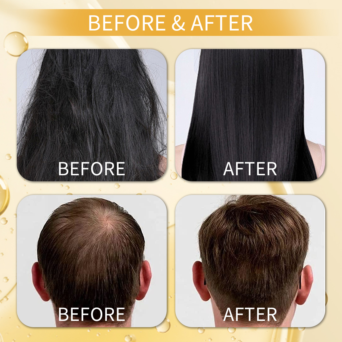 100% Organic Salon Quality Argan Oil Keratin Collagen Anti-hair Loss Repair Shampoo and Conditioner for Hair Treatment Care Set