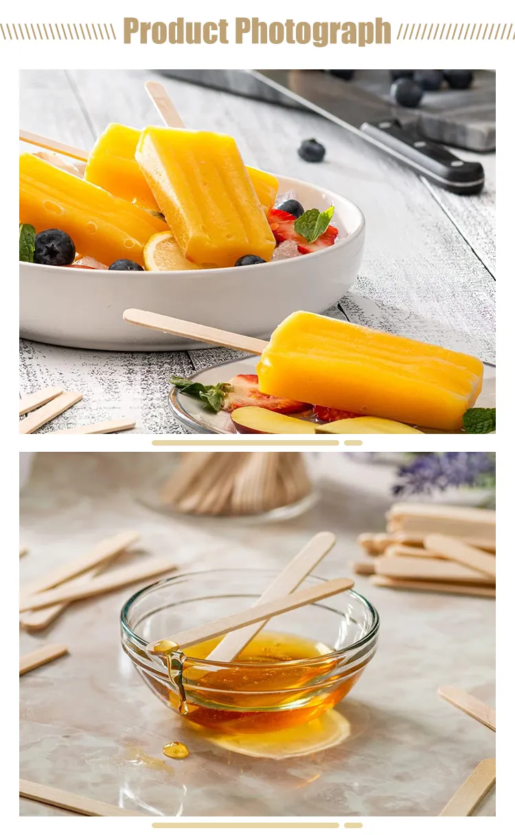 Natural Wood Popsicle Stick for Waxing DIY Wood Crafts Hair Removal and Waxing Supplies Paint Stirrer