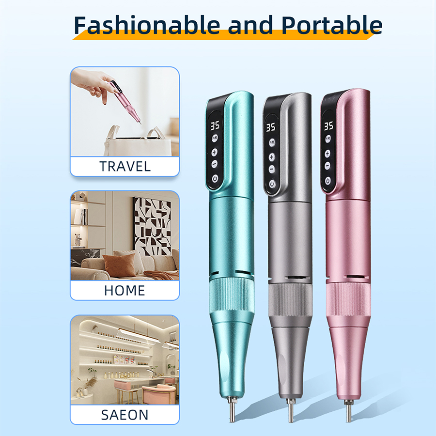 Duofu Portable Nail Polishing Pen Nail Care for Personal and Salon