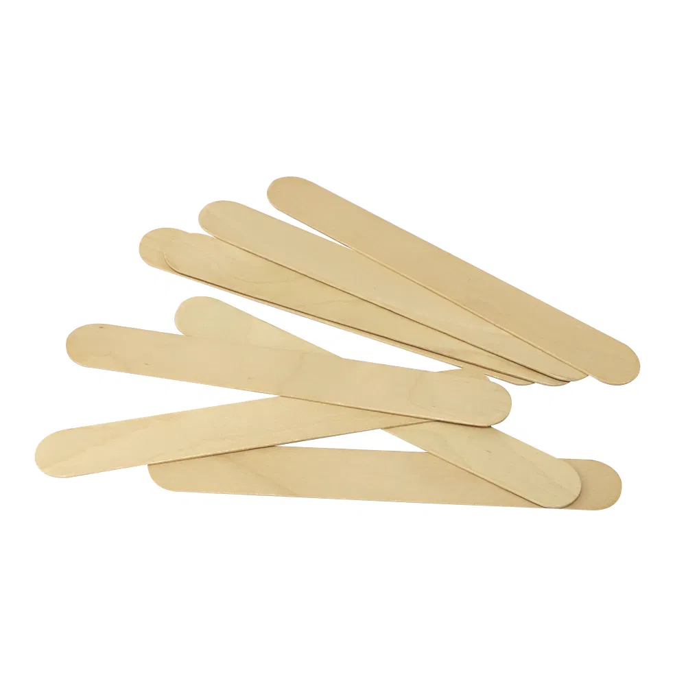 Natural Wood Popsicle Stick for Waxing DIY Wood Crafts Hair Removal and Waxing Supplies Paint Stirrer
