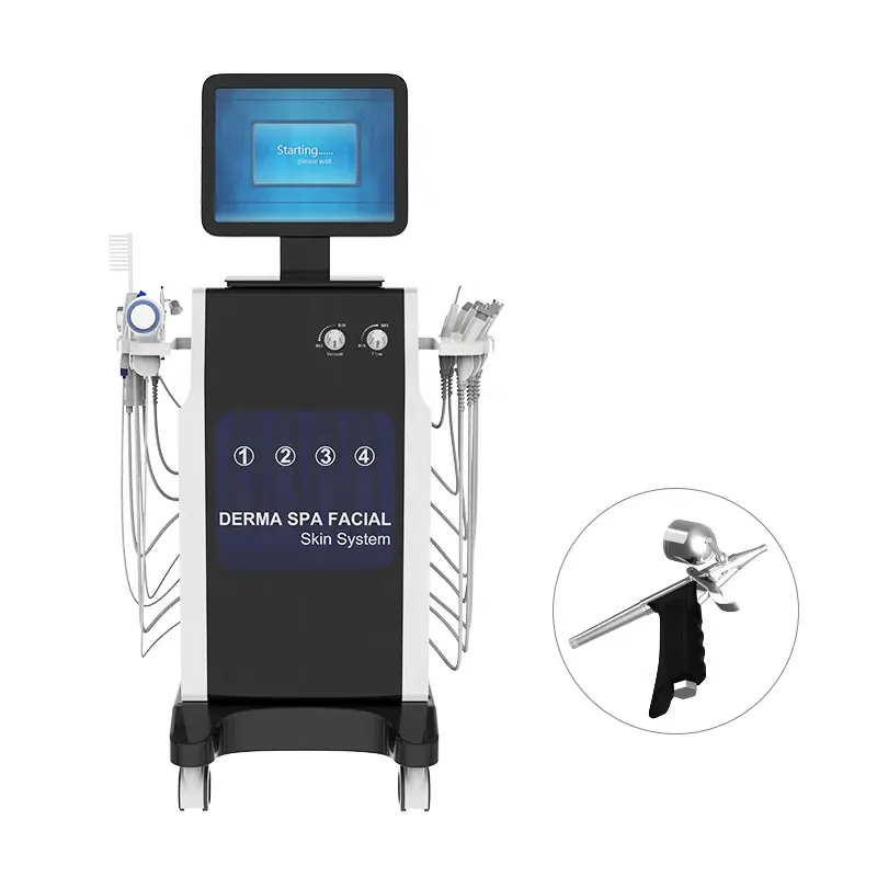 Oxygen Hydra Dermabrasion Skin Cleaning 15 Handles Hydra Machine Wrinkle Removal Professional for Spa and Salon Use